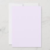 Rose gold watercolor purple floral baby shower invitation (Back)