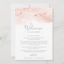 Rose Gold Watercolor Welcome Letter & Itinerary