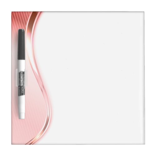 Rose Gold Wave Abstract Dry Erase Board