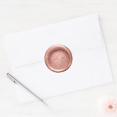 Rose Gold Wax Seal Print Stickers Wedding Envelope (Envelope)