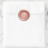 Rose Gold Wax Seal Print Stickers Wedding Envelope (Bag)
