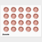 Rose Gold Wax Seal Print Stickers Wedding Envelope (Sheet)
