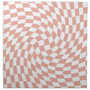 Rose Gold Wedding Collection Check Checkered   Cloth Napkin