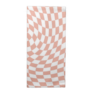 Rose Gold Wedding Collection Check Checkered Cloth Napkin