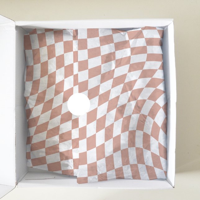 Rose Gold Wedding Collection Check Checkered Tissue Paper (Creator Uploaded)