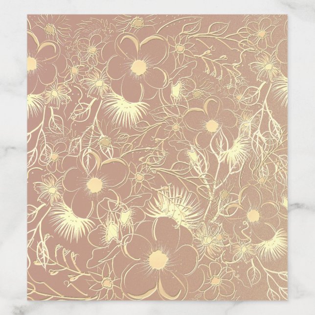 Rose Gold Wedding Envelope Liner (Design)