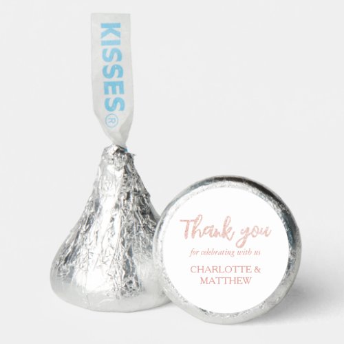 Rose Gold Wedding Favors Hersheys Kisses