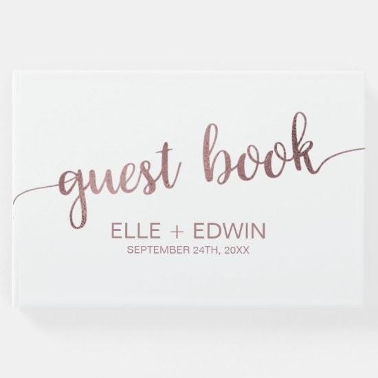 Rose Gold Wedding Guest Book