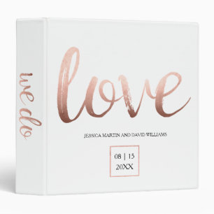 Rose Gold Wedding Organizer 3 Ring Binder