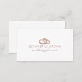 Rose gold Wedding Ring Jewelry Business Card (Front/Back)