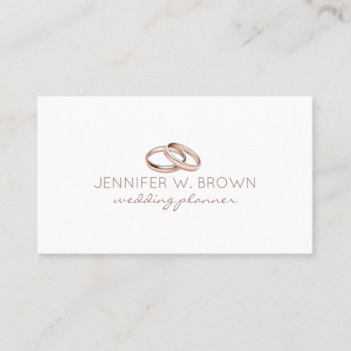 Rose gold Wedding Ring Jewelry Business Card