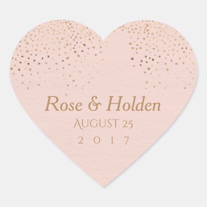 Rose Gold Wedding Stickers