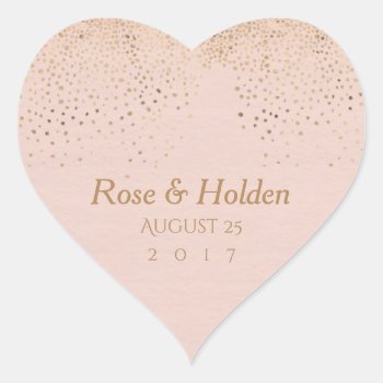 Rose Gold Wedding Stickers by joyonpaper at Zazzle