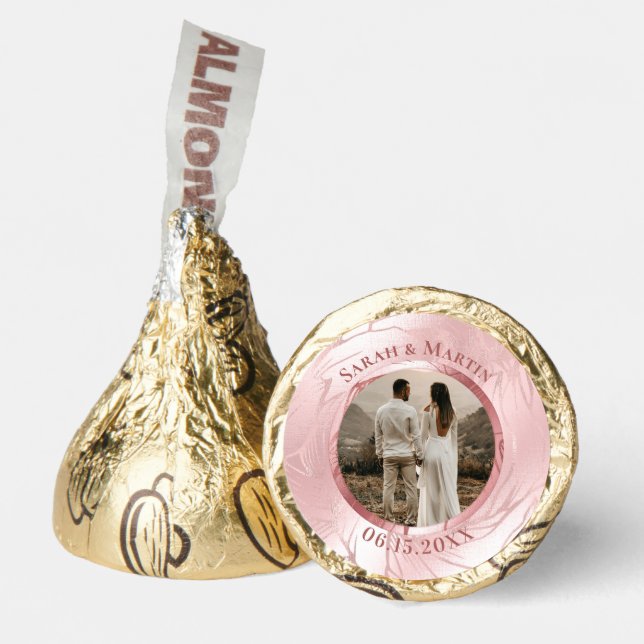 Rose gold wedding thank you photo hershey®'s kisses® (Front)