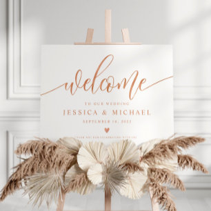 Rose Gold Wedding Welcome Sign Foam Core Board