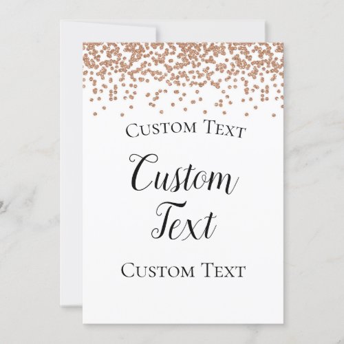 Rose Gold Welcome Sign 5x7 Invitation