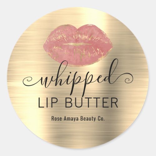 Rose Gold Whipped Lip Butter Product Label