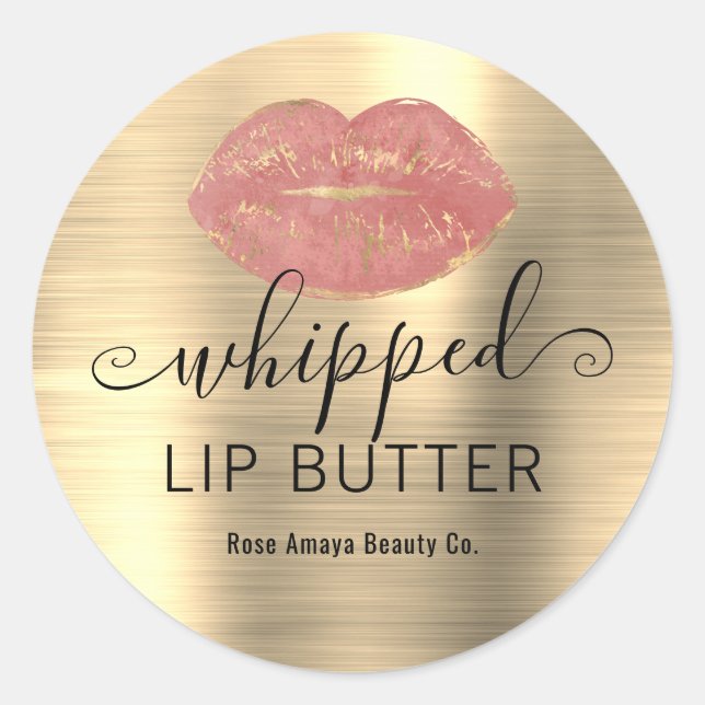 Rose Gold Whipped Lip Butter Product Label (Front)