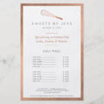 Rose Gold Whisk Bakery Half Page Flyer<br><div class="desc">A faux metallic rose gold whisk is simply styled with your name or business name in a clean typeface on this personalized flyer. Great to use for price lists,  service menus,  or customize further for your own promotion. Art and design © 1201AM Design Studio | www.1201am.com</div>