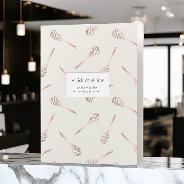 Rose Gold Whisk Employee & Client Safety Procedure Pocket Folder (Creator Uploaded)