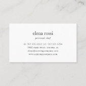 Rose Gold Whisk Pattern | Chef Catering Bakery Business Card (Back)