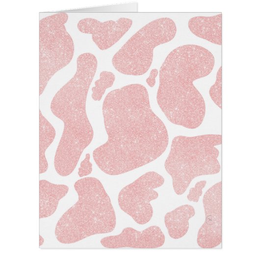 Rose Gold white Large Cow Spots Animal Pattern (Front)