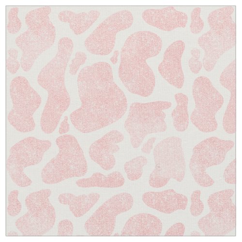 Rose Gold white Large Cow Spots Animal Pattern Fabric
