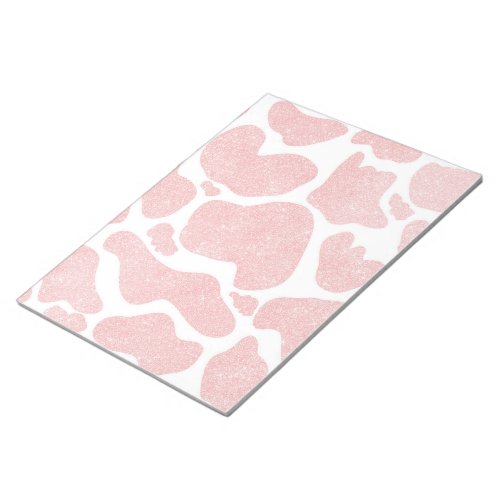 Rose Gold white Large Cow Spots Animal Pattern Notepad