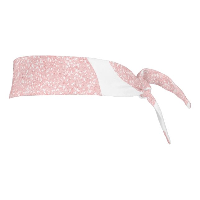 Rose Gold white Large Cow Spots Animal Pattern Tie Headband (Rotate 90)