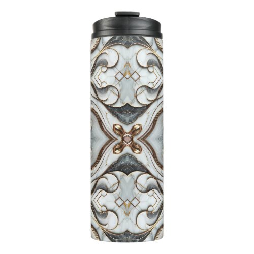 Rose Gold White Marble Luxurious Glam Thermal Tumbler