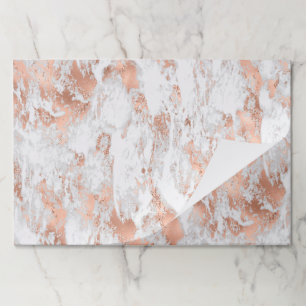 Rose Gold White Marble Pattern Paper Pad