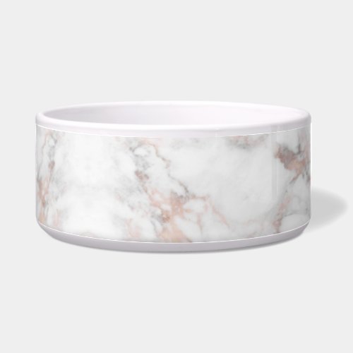 Rose Gold White Marble Template Elegant Trendy Bowl