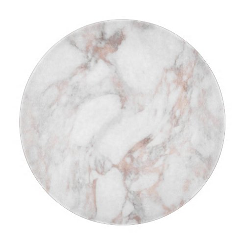 Rose Gold White Marble Template Trendy Elegant Cutting Board
