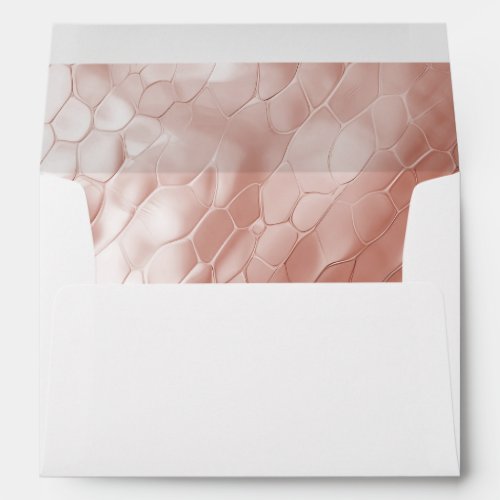 Rose Gold White Snake Skin Envelope