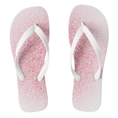 Rose Gold White Trendy Modern Elegant Template Flip Flops