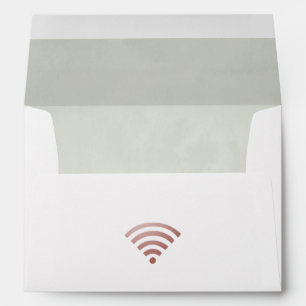 Rose Gold Wifi Signal Envelope