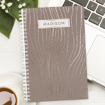 Rose Gold Wood Grain Abstract Luxe Glam Planner<br><div class="desc">Rose Gold Wood Grain Abstract Luxe Glam Planner. Pretty rose gold wood grain pattern luxurious metallic lines. Trendy modern girly pattern. Personalize this custom design with your own name or text.</div>