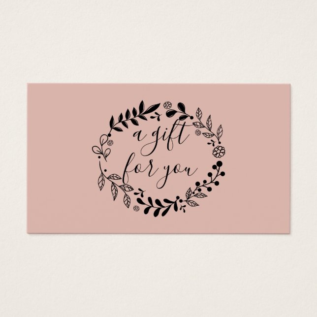 Rose Gold Woodland Garland  Gift Certificate (Front)
