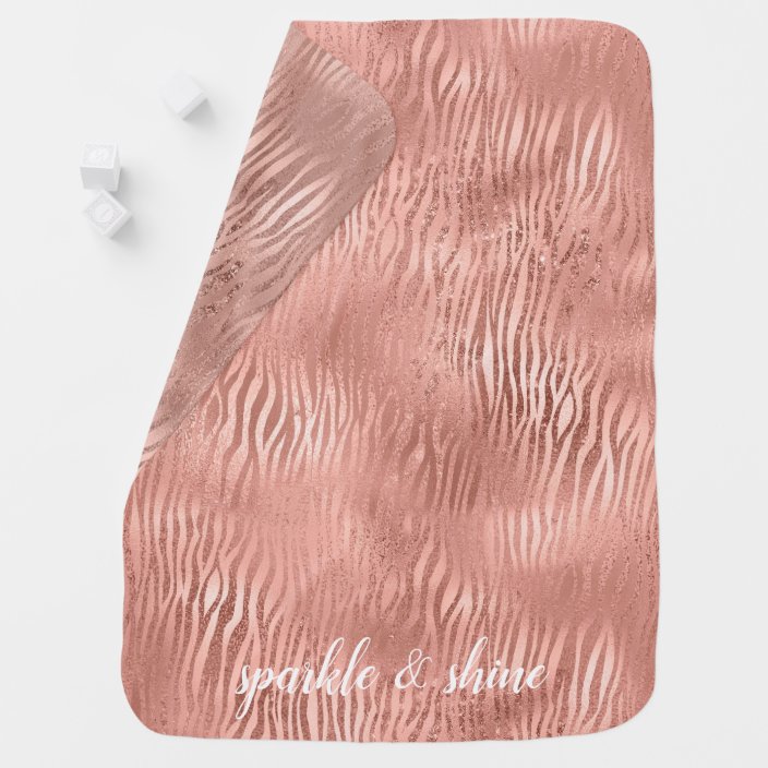 rose gold baby blanket