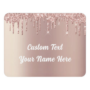 Rose GoldCustom Text Your Name Door Sign