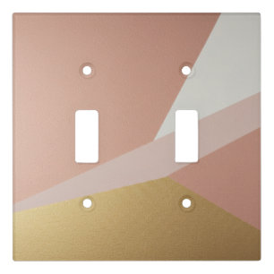 Rose Golden Hour Geometry Light Switch Cover