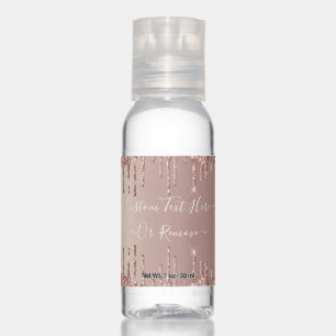 Rose GoldGlitter Custom Text Hand Sanitizer