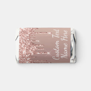Rose Golf Glitter Custom Text Hershey's Miniatures