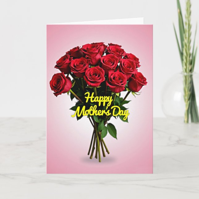 Rose Gradient Floral Card (Front)