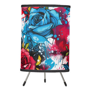 Rose Graffiti Tripod Lamp