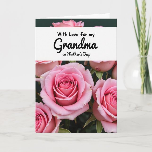 Rose Grandma Mothers Day Card (Front)