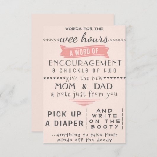 Rose & Gray Activity Card (Front/Back)