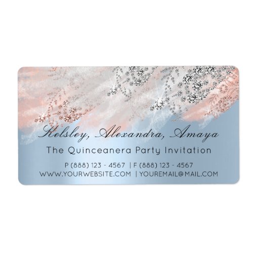 Rose GrayRSVP Bridal Shower Sweet 16th Quinceanera Label