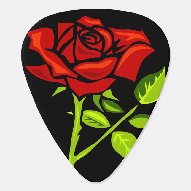 Rose Guitar Pick (Back)