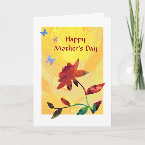 Rose Happy Mothers Day Card